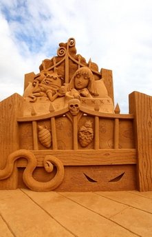 A sand sculpture entitled 'Bed Bugs' carved by Karen Fralich from Canada is seen at the Creepy Crawlies Sand Sculpting Exhibition on the Frankston waterfront on December 26, 2010 in Melbourne, Australia. International sand sculpture artists from around the world teamed up with their Australian counterparts to create the insect themed exhibition that will be open to the public until April, 2011.