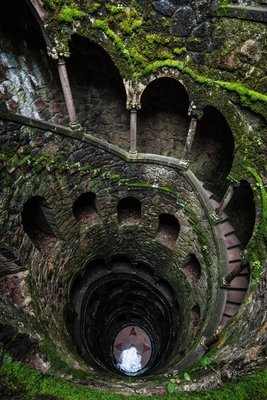 Spiral stairs at the Quinta da Regaleira in Portugal.jpg