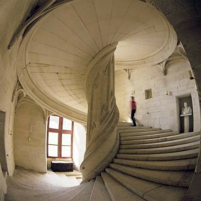 Castle of La Rochefoucauld, France - Steps 1520 and designed by Leonardo Da Vinci.jpg