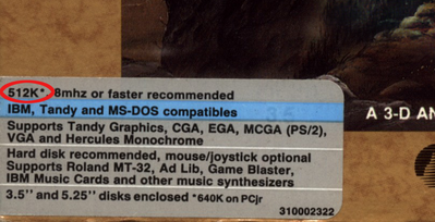 King's Quest IV SCI Requirements label