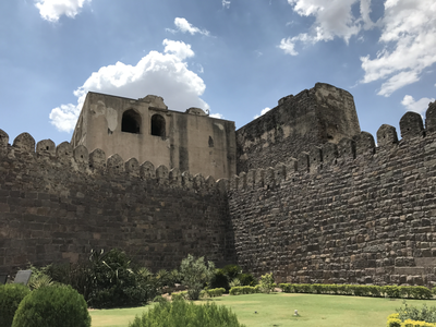 Golconda Fort - Over 500 years old. It was a hike to get to the fort. Literally. Up a small mountain. In 103 degree weather.