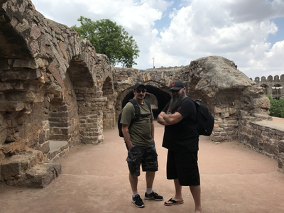 Golconda Fort - Over 500 years old. It was a hike to get to the fort. Literally. Up a small mountain. In 103 degree weather.