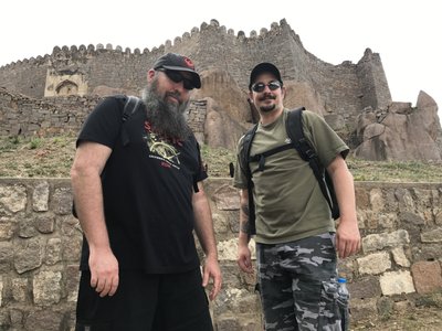 Golconda Fort - Over 500 years old. It was a hike to get to the fort. Literally. Up a small mountain. In 103 degree weather.