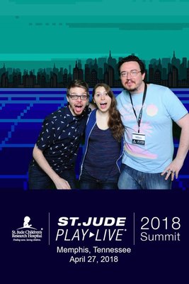 We were lucky enough at TSG to be able to send three people to the Summit, so here I am with two of my best friends in the world at the afterparty.