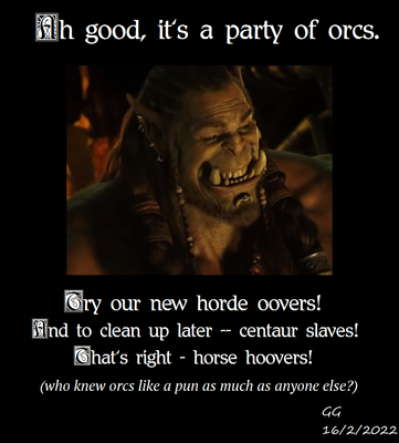 Hors d'oeuvres, orc-style