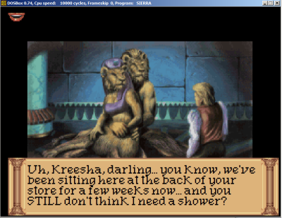 There's that cool waterfall in the jungle if Rakeesh needs a shower.